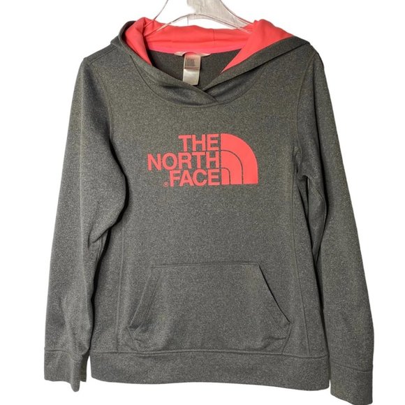The North Face Tops - The North Face Half Dome hoodie size S gray peach logo